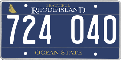 RI license plate 724040