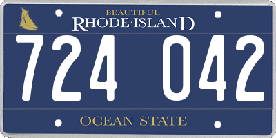 RI license plate 724042
