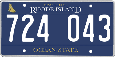 RI license plate 724043