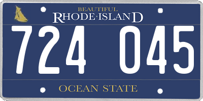 RI license plate 724045