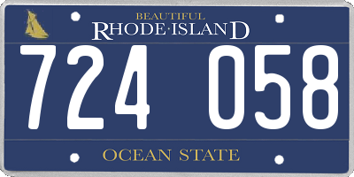 RI license plate 724058