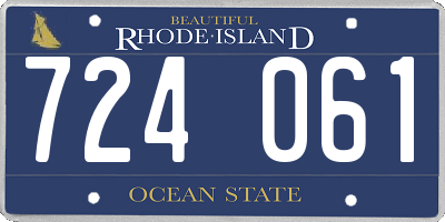 RI license plate 724061