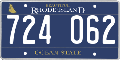 RI license plate 724062