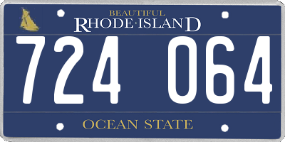 RI license plate 724064