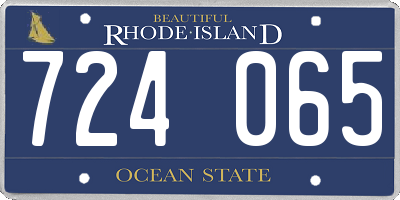 RI license plate 724065
