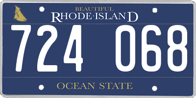 RI license plate 724068