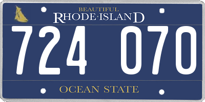 RI license plate 724070