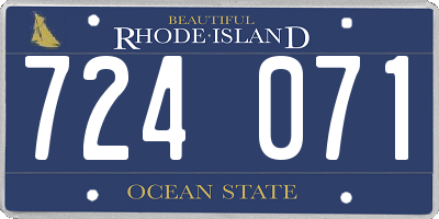 RI license plate 724071