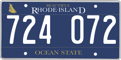 RI license plate 724072