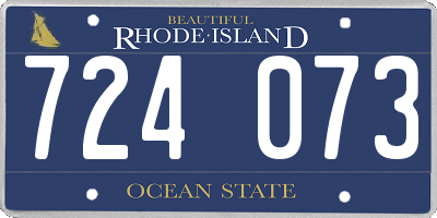 RI license plate 724073