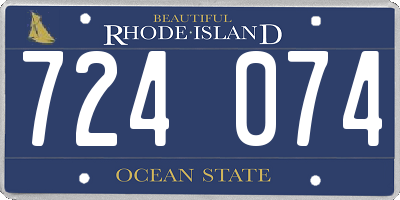 RI license plate 724074