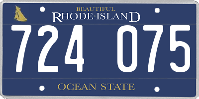 RI license plate 724075