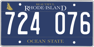 RI license plate 724076