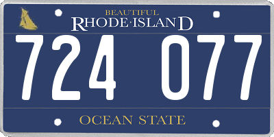 RI license plate 724077