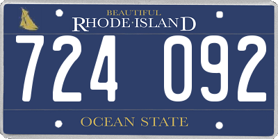 RI license plate 724092