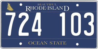 RI license plate 724103