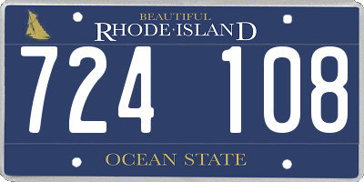 RI license plate 724108