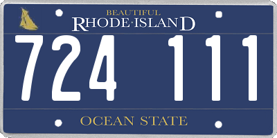 RI license plate 724111