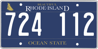 RI license plate 724112