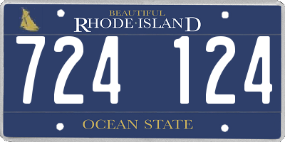 RI license plate 724124