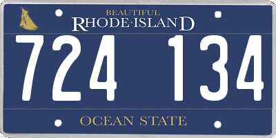 RI license plate 724134