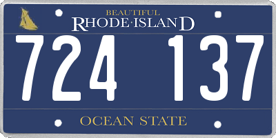 RI license plate 724137