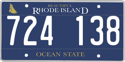 RI license plate 724138