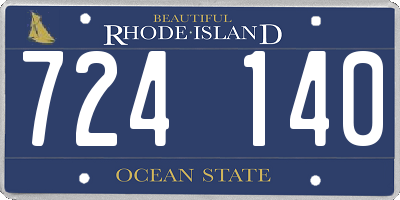 RI license plate 724140
