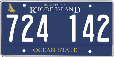 RI license plate 724142