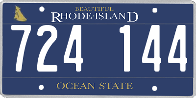 RI license plate 724144