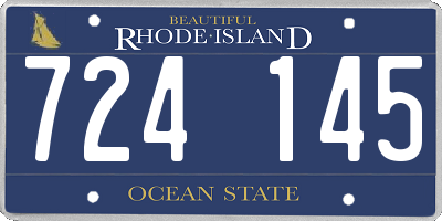 RI license plate 724145