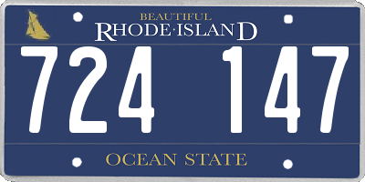 RI license plate 724147