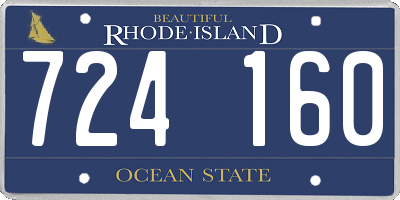 RI license plate 724160