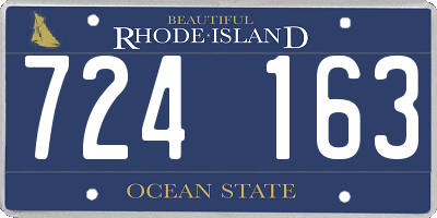RI license plate 724163
