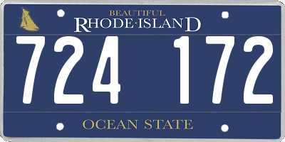 RI license plate 724172
