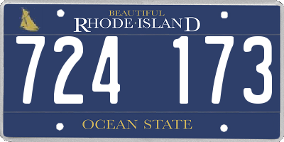 RI license plate 724173