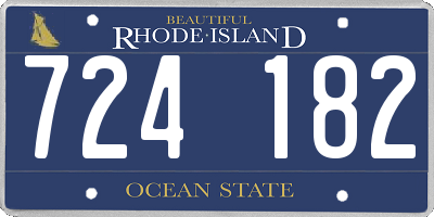 RI license plate 724182