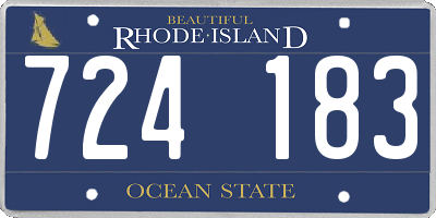 RI license plate 724183