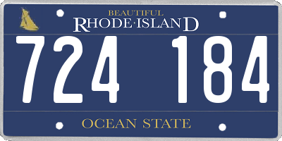 RI license plate 724184