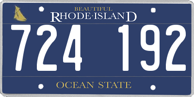 RI license plate 724192