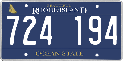 RI license plate 724194
