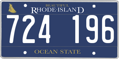 RI license plate 724196
