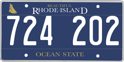 RI license plate 724202