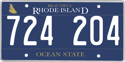 RI license plate 724204