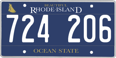 RI license plate 724206
