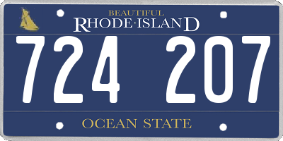 RI license plate 724207