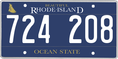 RI license plate 724208