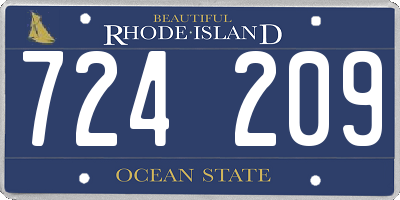 RI license plate 724209