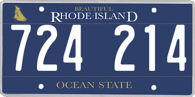 RI license plate 724214