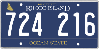RI license plate 724216